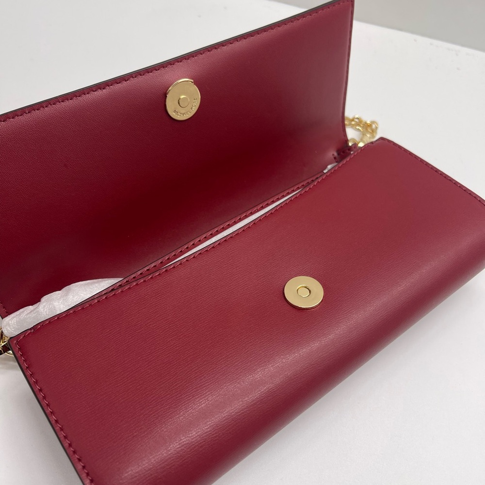 MICHAEL KORS Jet Set Md Leather Flap Clutch Crossbody Shoulder Bag Wallet
Cherry - Picture 8 of 16